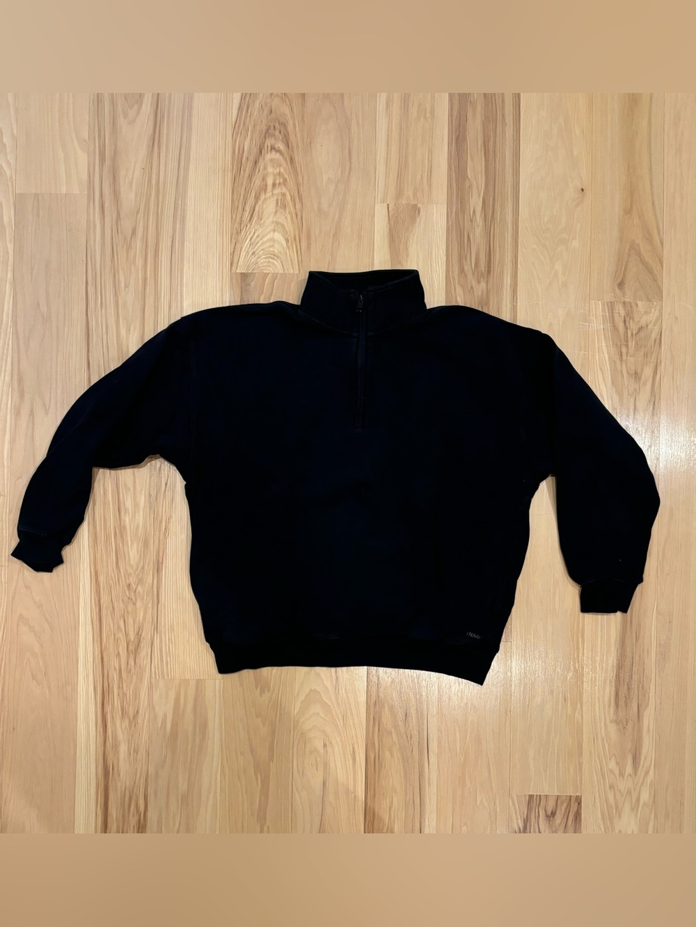 Aritzia TNA Black Quarter-Zip - Cozy Fleece Mega Fit